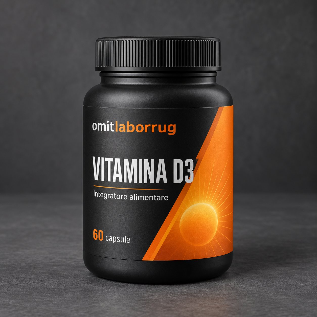 Barattolo di Vitamina D3, integratore alimentare, 60 capsule